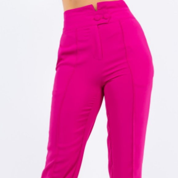 Hot Pink Capri Pants - Picture 1 of 6
